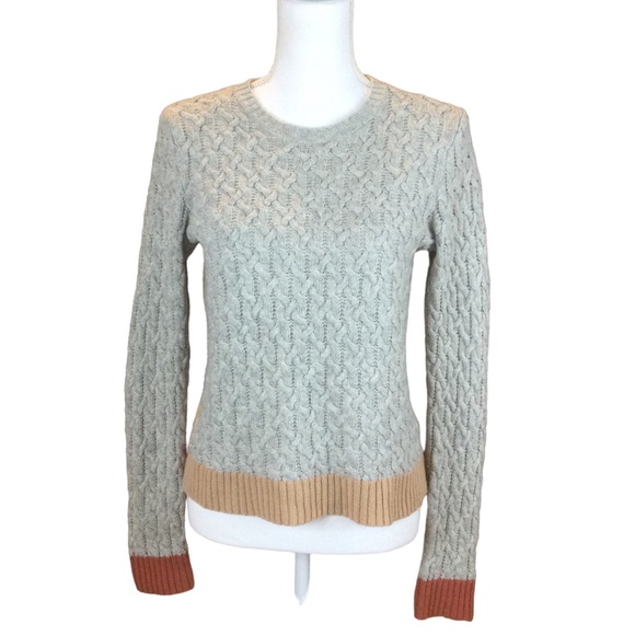 Bela NYC Cable Knit Pullover Wool/ Cashmere Blend Sweater Size 3 - Picture 1 of 9